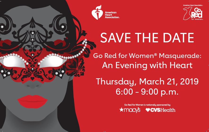 Save the Date: Go Red For Wmen Masquerade, an Evening with Heart